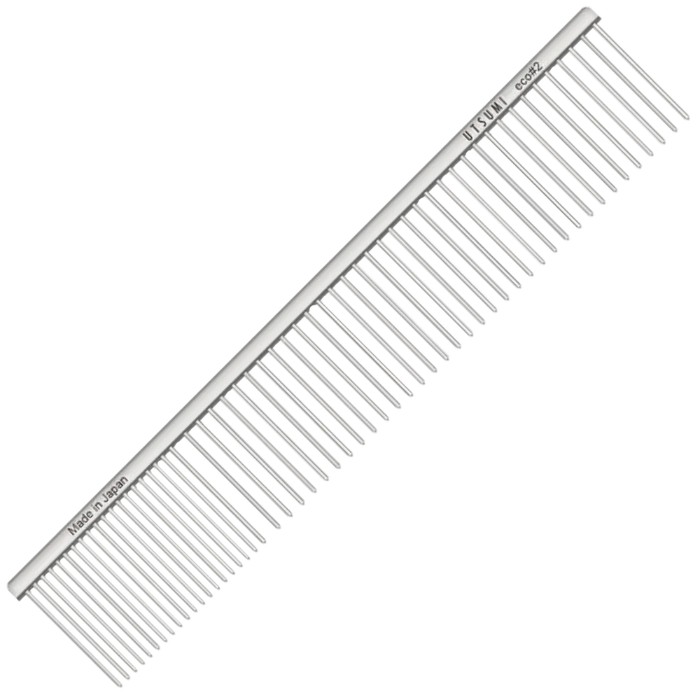 9.6" ECO #2 Quarter Comb Silver by Utsumi