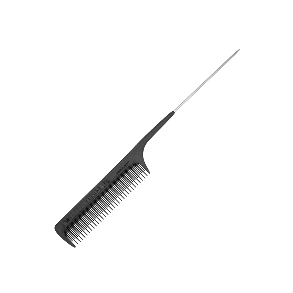 9" Rat Tail Detangling Comb #140 Black by Utsumi