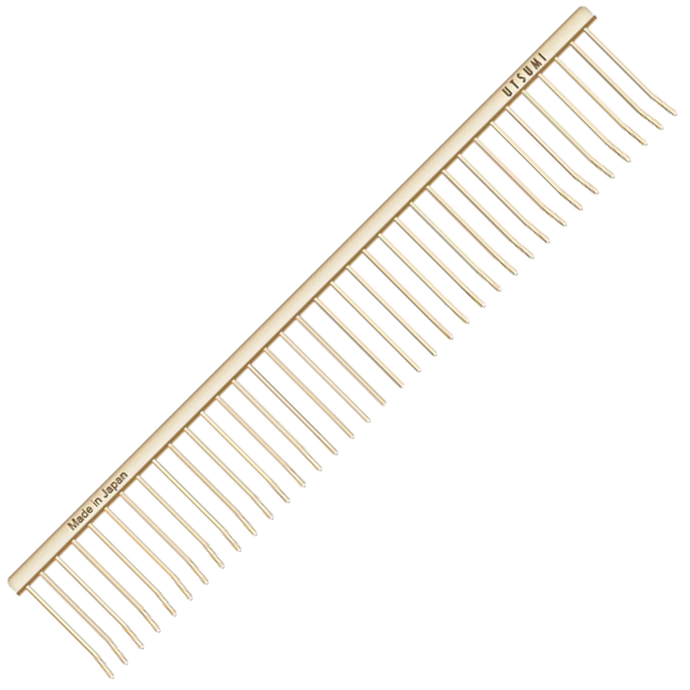 9.6" Curved Tip ECO Special #1 Comb Gold by Utsumi