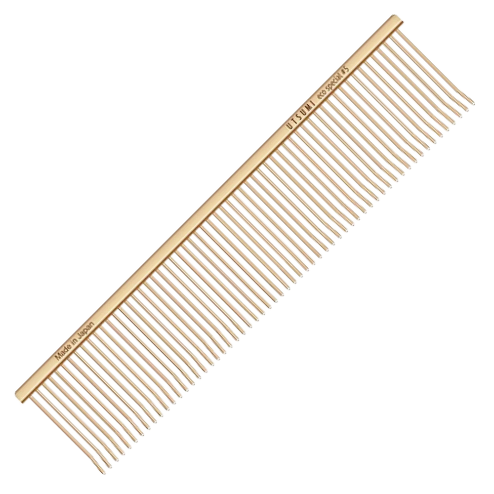 7.5" Curved Tip ECO Special #5 Comb Gold by Utsumi