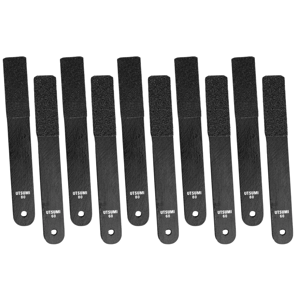 Pack of 10 Stripping Tool (#60grit /#80grit) Black by Utsumi