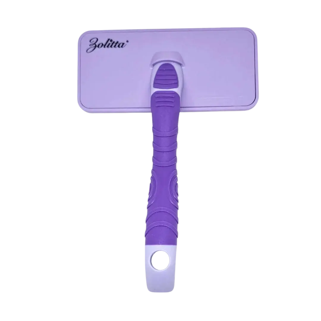 Fluff Large Plastic Handle Slicker Brush Purple by Zolitta