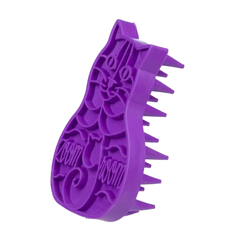 Bathing Brush for Cats Purple by ZoomGroom