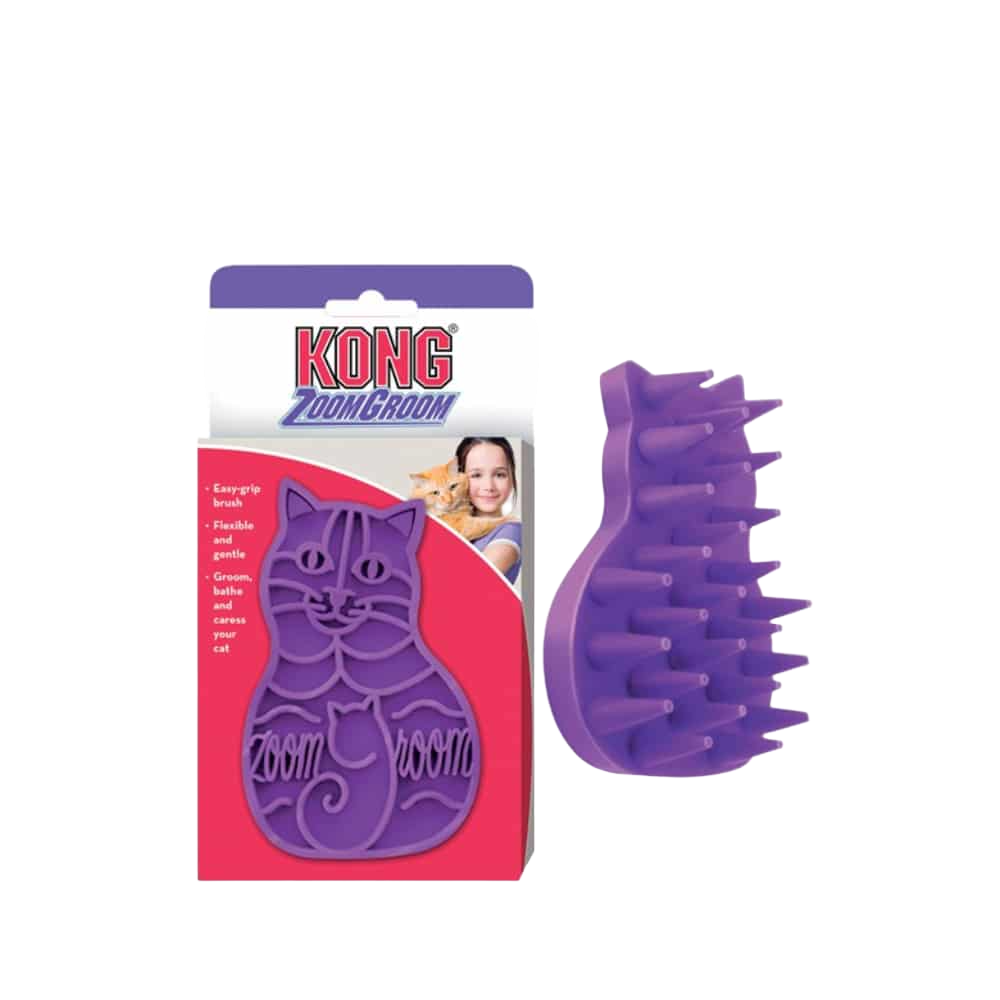 Bathing Brush for Cats Purple by ZoomGroom