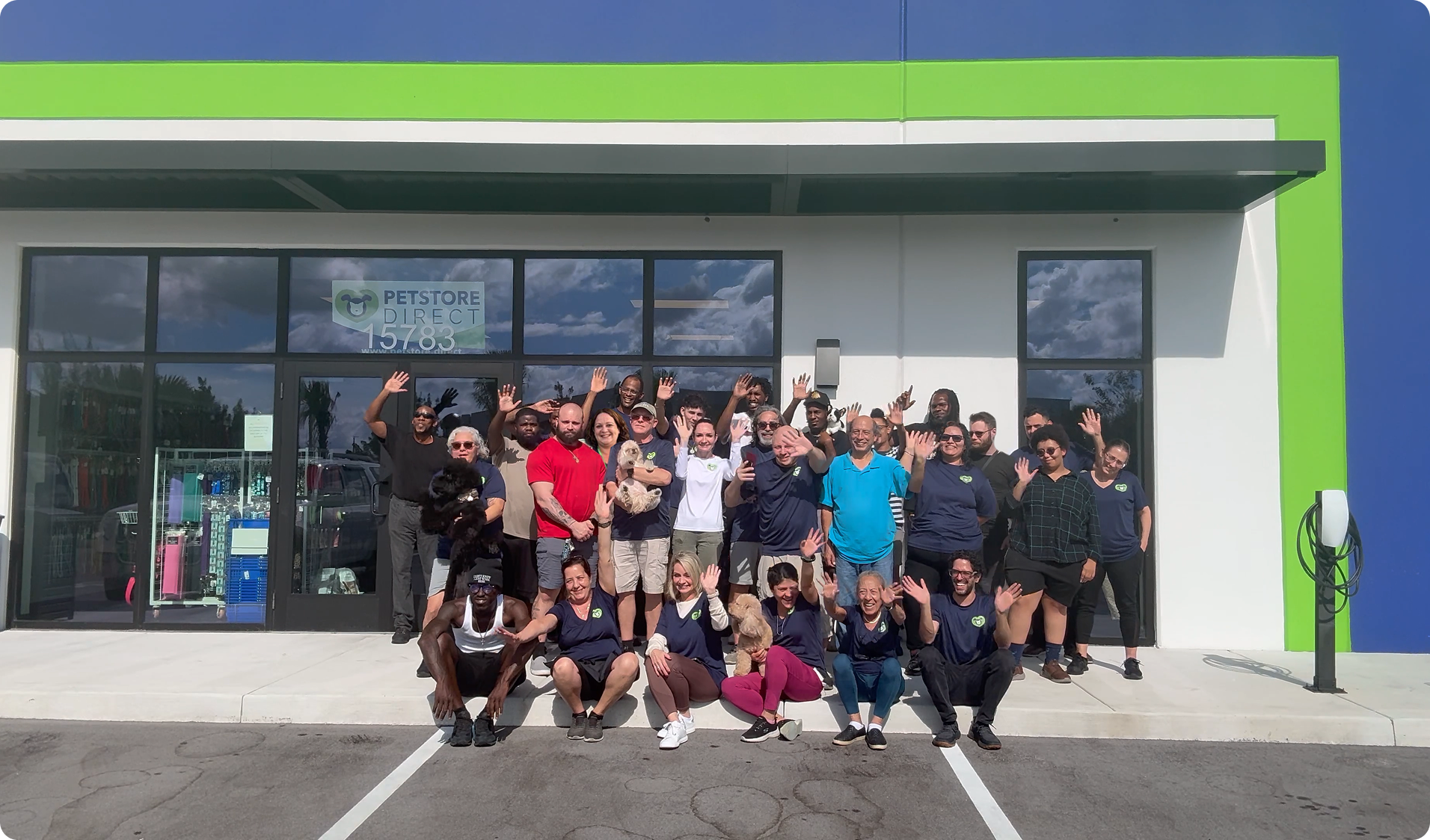 The Petstore Direct team outside their storefront